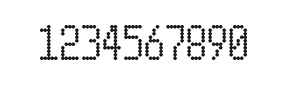 5×10数字点阵字体 ddN510AA1145