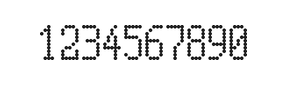 5×10数字点阵字体 ddN510AA1147