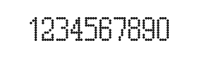 5×10数字点阵字体 ddN510AA1148