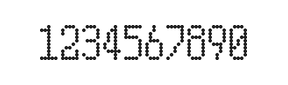 5×10数字点阵字体 ddN510AA1158