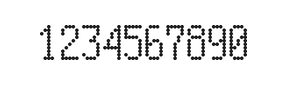 5×10数字点阵字体 ddN510AA1162