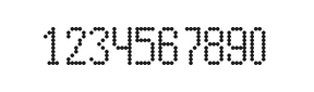 5×10数字点阵字体 ddN510AA1163