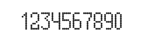 5×10数字点阵字体 ddN510AA1164