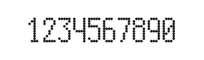5×10数字点阵字体 ddN510AA1168