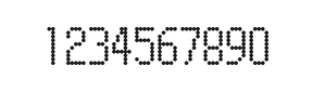 5×10数字点阵字体 ddN510AA1169
