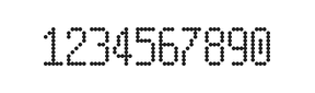 5×10数字点阵字体 ddN510AA1170