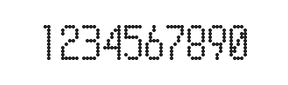 5×10数字点阵字体 ddN510AA1176