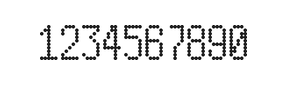 5×10数字点阵字体 ddN510AA1177
