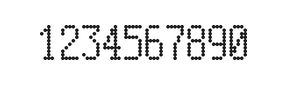 5×10数字点阵字体 ddN510AA1179