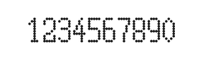 5×10数字点阵字体 ddN510AA1181