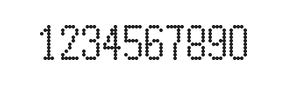 5×10数字点阵字体 ddN510AA1183
