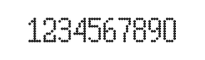 5×10数字点阵字体 ddN510AA1186