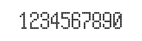 5×10数字点阵字体 ddN510AA1191