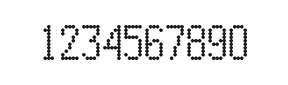 5×10数字点阵字体 ddN510AA1194