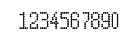 5×10数字点阵字体 ddN510AA1203