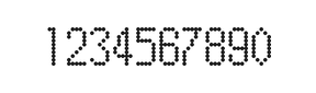 5×10数字点阵字体 ddN510AA1210