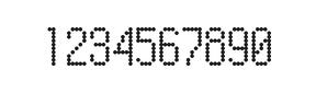 5×10数字点阵字体 ddN510AA1215