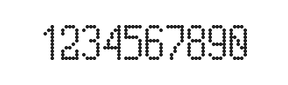 5×10数字点阵字体 ddN510AA1216