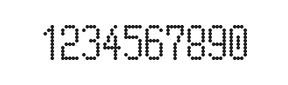 5×10数字点阵字体 ddN510AA1217