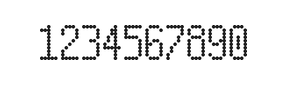 5×10数字点阵字体 ddN510AA1219