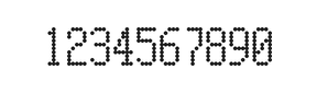 5×10数字点阵字体 ddN510AA1221