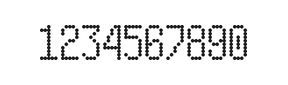 5×10数字点阵字体 ddN510AA1222