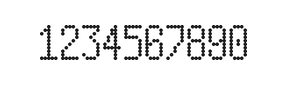 5×10数字点阵字体 ddN510AA1224