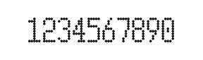 5×10数字点阵字体 ddN510AA1230
