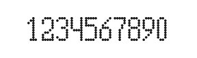 5×10数字点阵字体 ddN510AA1231