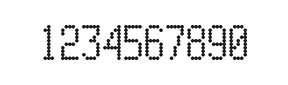 5×10数字点阵字体 ddN510AA1234