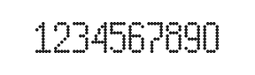 5×10数字点阵字体 ddN510AA1241