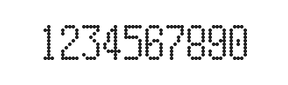 5×10数字点阵字体 ddN510AA1243