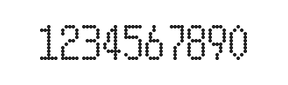 5×10数字点阵字体 ddN510AA1247