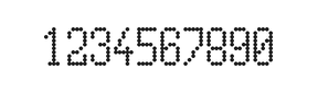 5×10数字点阵字体 ddN510AA1249