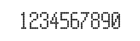5×10数字点阵字体 ddN510AA1250