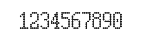 5×10数字点阵字体 ddN510AA1251