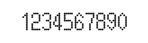 5×10数字点阵字体 ddN510AA1252