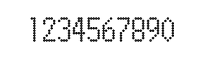 5×10数字点阵字体 ddN510AA1254