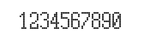 5×10数字点阵字体 ddN510AA1258