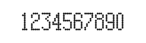 5×10数字点阵字体 ddN510AA1259