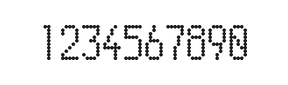 5×10数字点阵字体 ddN510AA1261