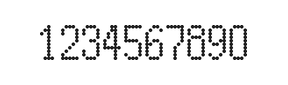 5×10数字点阵字体 ddN510AA1265