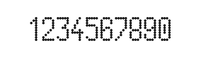 5×10数字点阵字体 ddN510AA1268