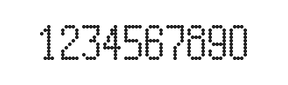 5×10数字点阵字体 ddN510AA1270