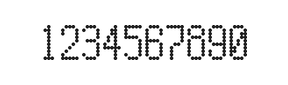 5×10数字点阵字体 ddN510AA1272