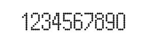 5×10数字点阵字体 ddN510AA1277