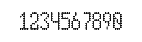 5×10数字点阵字体 ddN510AA1280