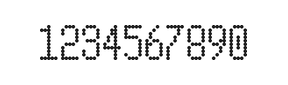 5×10数字点阵字体 ddN510AA1284
