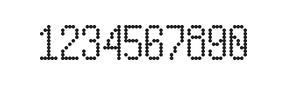5×10数字点阵字体 ddN510AA1289