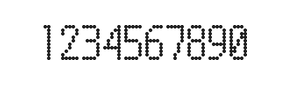 5×10数字点阵字体 ddN510AA1291